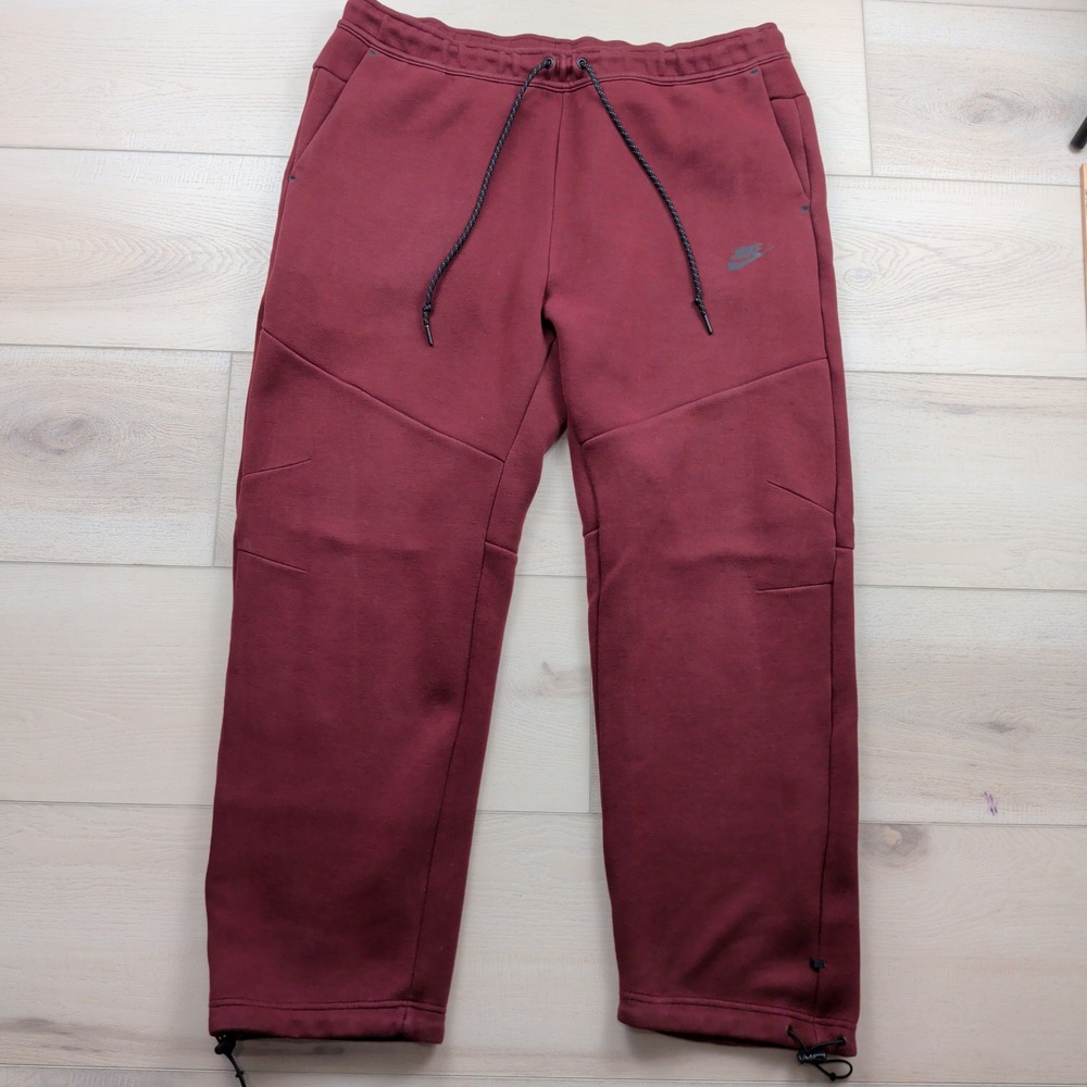 Nike Mens Tech Fleece Sweatpants Burgundy Red Mens XXL Adjustable Ankle